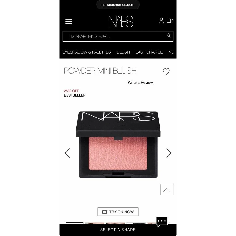 NARS Mini Powder Blush in shade Orgasm